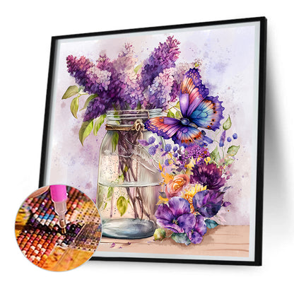 Butterfly - Full Round Drill Diamond Painting 30*30CM