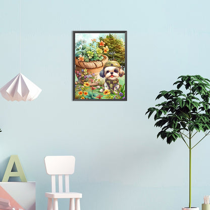 Dog - Full Round Drill Diamond Painting 30*40CM