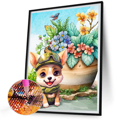 Dog - Full Round Drill Diamond Painting 30*40CM