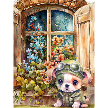 Dog - Full Round Drill Diamond Painting 30*40CM