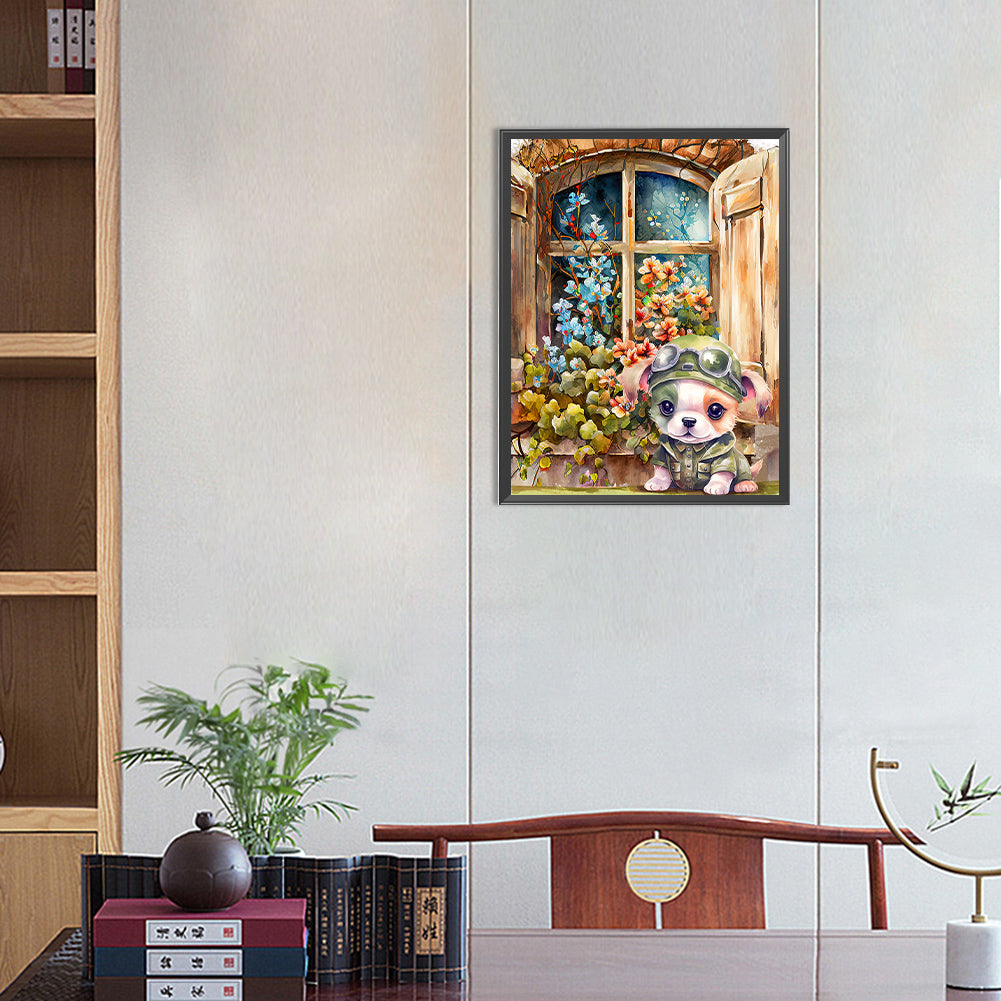 Dog - Full Round Drill Diamond Painting 30*40CM