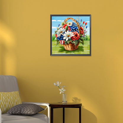 Patriotic Flower - Full Round Drill Diamond Painting 30*30CM