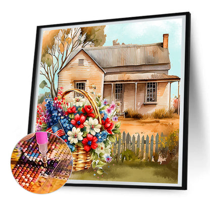 Patriotic Flower - Full Round Drill Diamond Painting 30*30CM