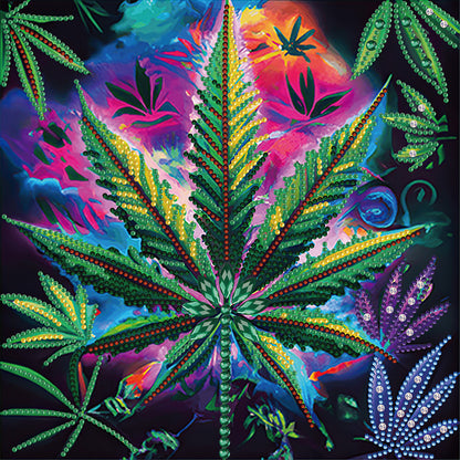 Marijuana Leaf - Special Shaped Drill Diamond Painting 30*30CM