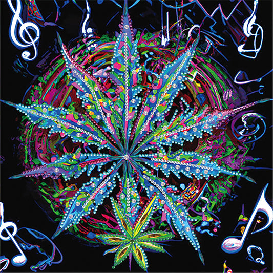 Marijuana Leaf - Special Shaped Drill Diamond Painting 30*30CM