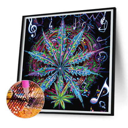 Marijuana Leaf - Special Shaped Drill Diamond Painting 30*30CM