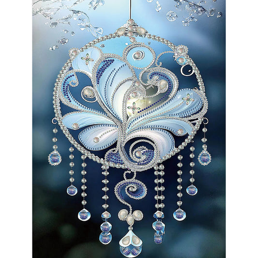 Blue Water Drop Pendant - Special Shaped Drill Diamond Painting 30*40CM