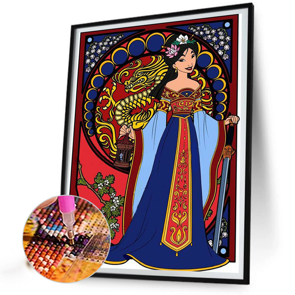 Hua Mulan - Full Round Drill Diamond Painting 40*50CM