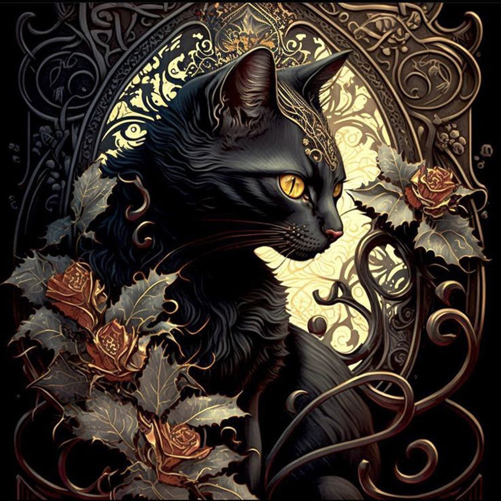 Metal Cat - Full Round Drill Diamond Painting 30*30CM