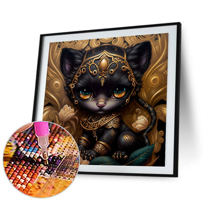 Metal Cat - Full Round Drill Diamond Painting 30*30CM