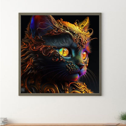 Metal Cat - Full Round Drill Diamond Painting 30*30CM