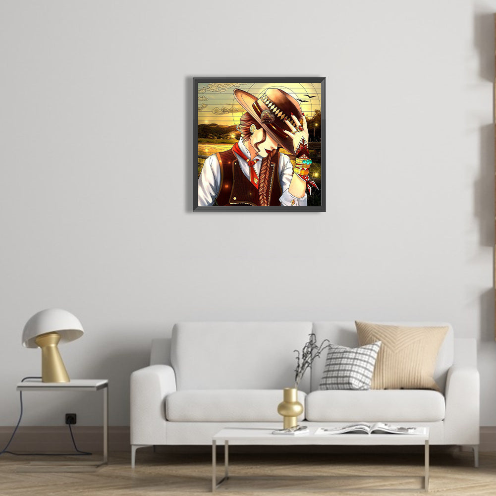 Cool Cowgirl - Full Round Drill Diamond Painting 40*40CM