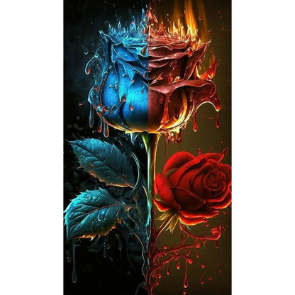 Flame Rose - Full Round Drill Diamond Painting 40*70CM