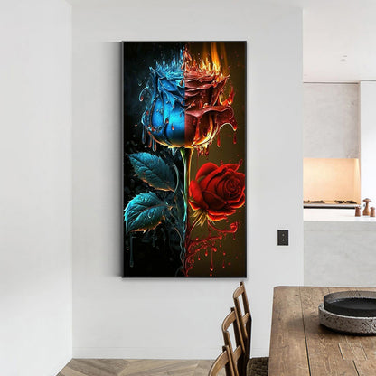 Flame Rose - Full Round Drill Diamond Painting 40*70CM