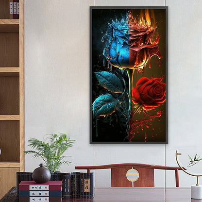 Flame Rose - Full Round Drill Diamond Painting 40*70CM