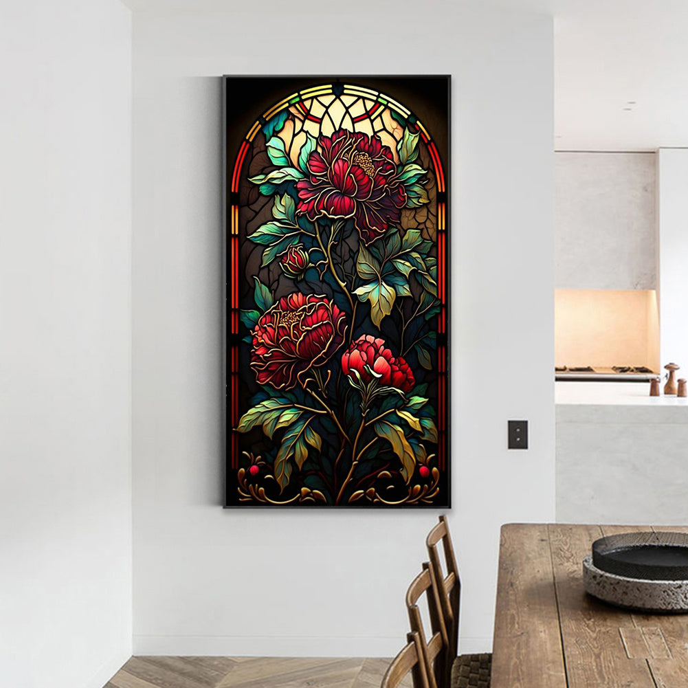 Flame Rose - Full Round Drill Diamond Painting 40*70CM