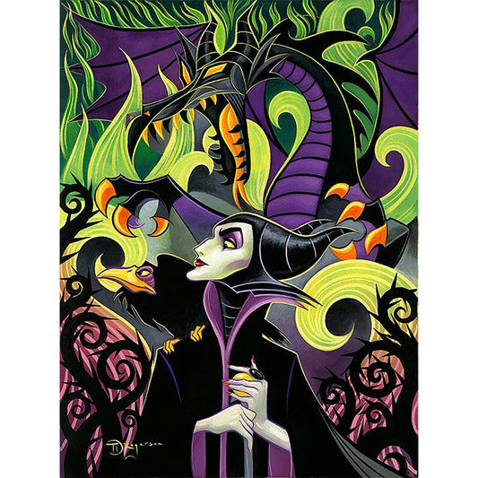 Maleficent - Full Round Drill Diamond Painting 30*40CM