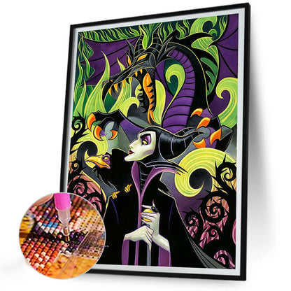 Maleficent - Full Round Drill Diamond Painting 30*40CM