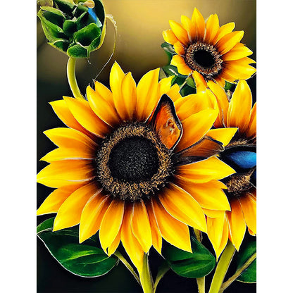 Sunflower - Full Round Drill Diamond Painting 30*40CM