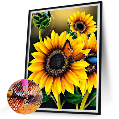 Sunflower - Full Round Drill Diamond Painting 30*40CM