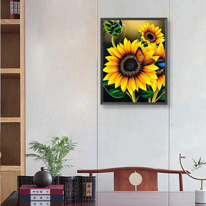 Sunflower - Full Round Drill Diamond Painting 30*40CM