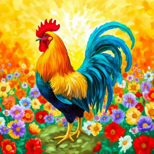 Rooster - Full Round Drill Diamond Painting 30*30CM