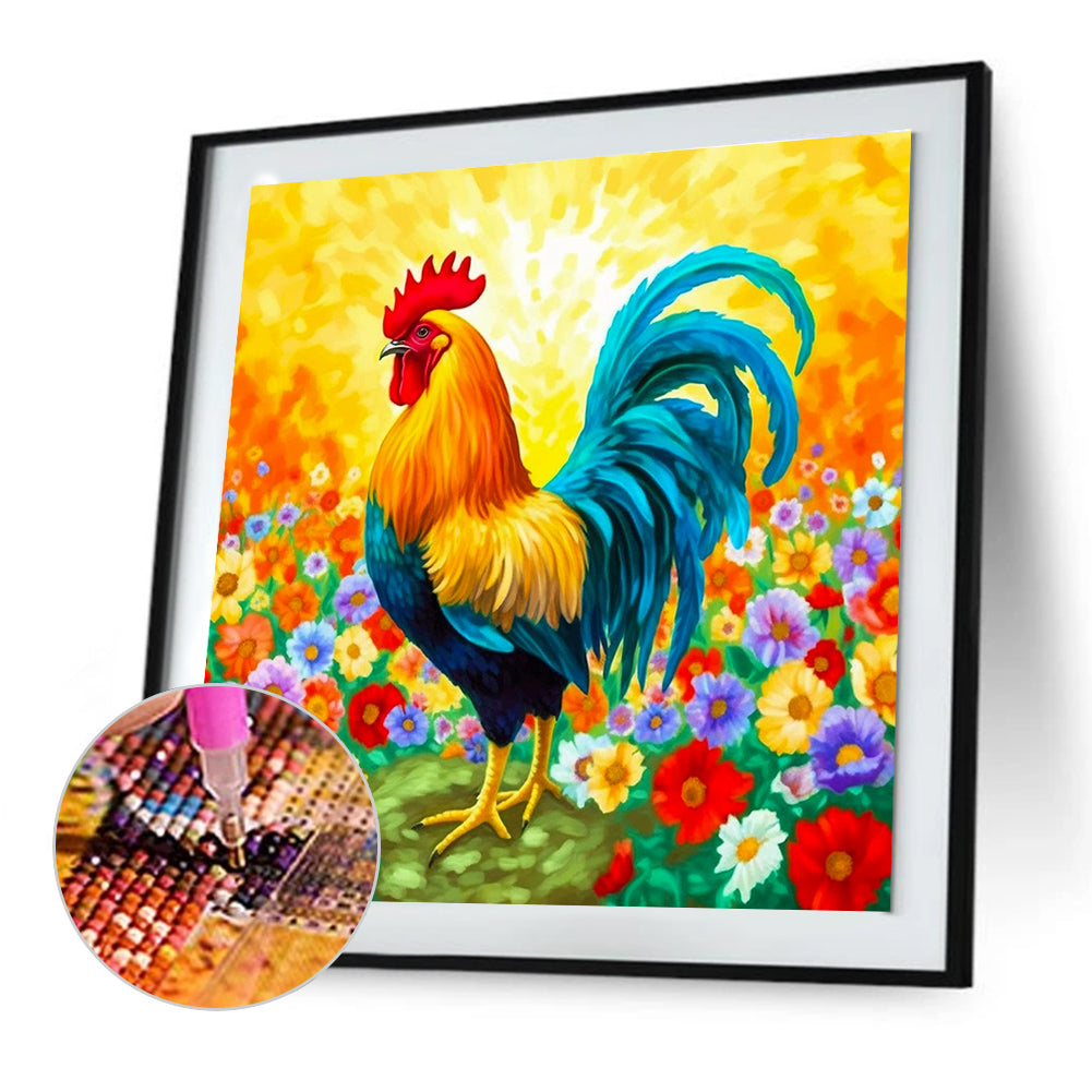 Rooster - Full Round Drill Diamond Painting 30*30CM