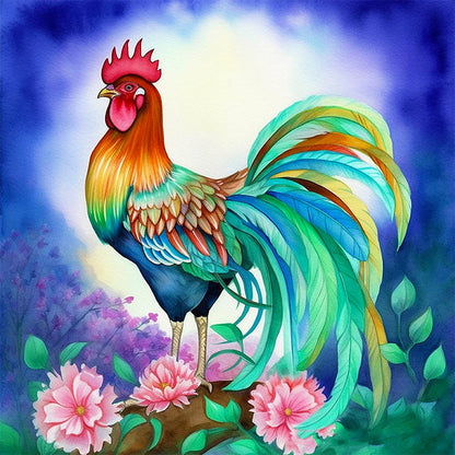 Rooster - Full Round Drill Diamond Painting 30*30CM