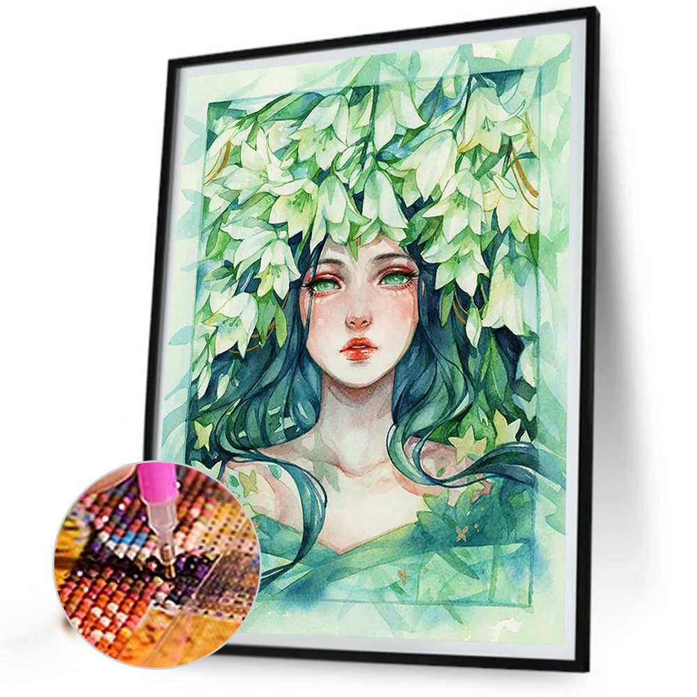 Flower Fairy - Full Round Drill Diamond Painting 40*50CM