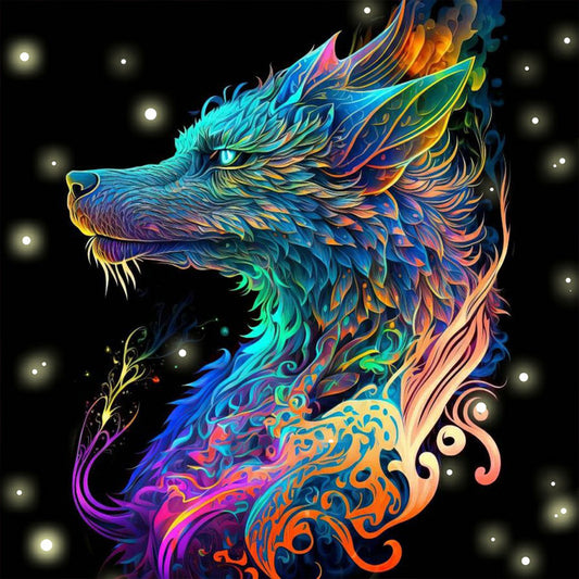 Dragon In The Dark - Full Round Drill Diamond Painting 30*30CM