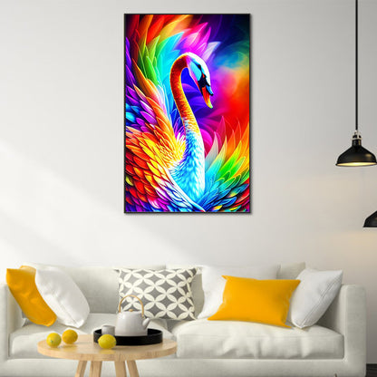Colorful Swan - Full Round Drill Diamond Painting 50*80CM