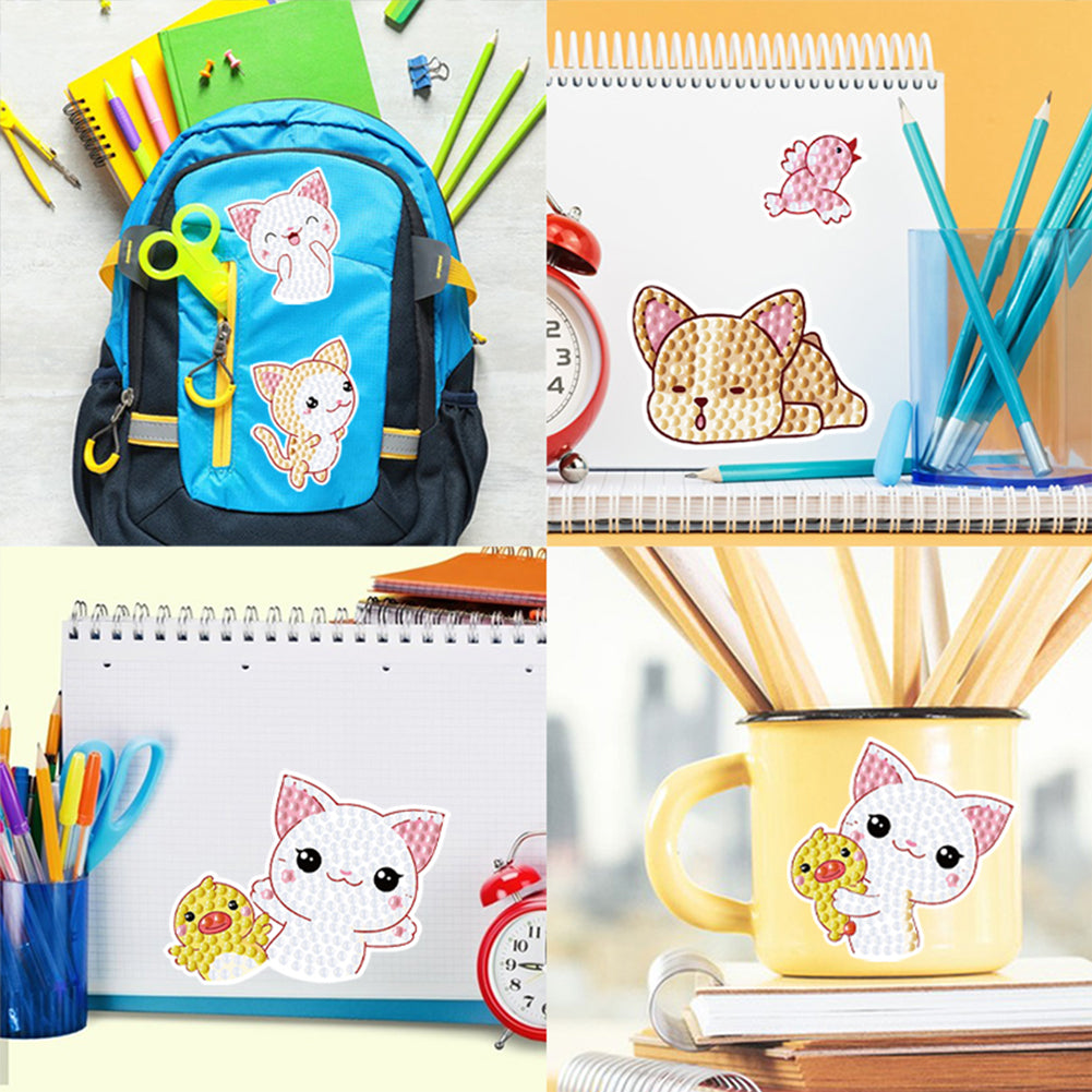 2pcs Gem Sticker Diamond Art 5D Paint by Numbers DIY for Kids Beginner Toys Kits