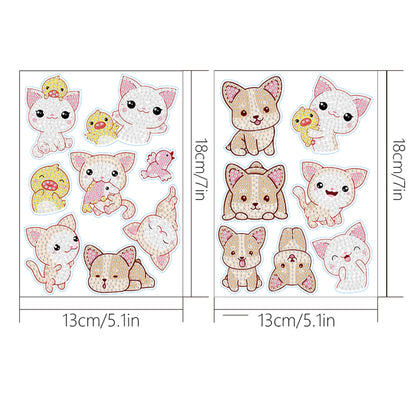 2pcs Gem Sticker Diamond Art 5D Paint by Numbers DIY for Kids Beginner Toys Kits