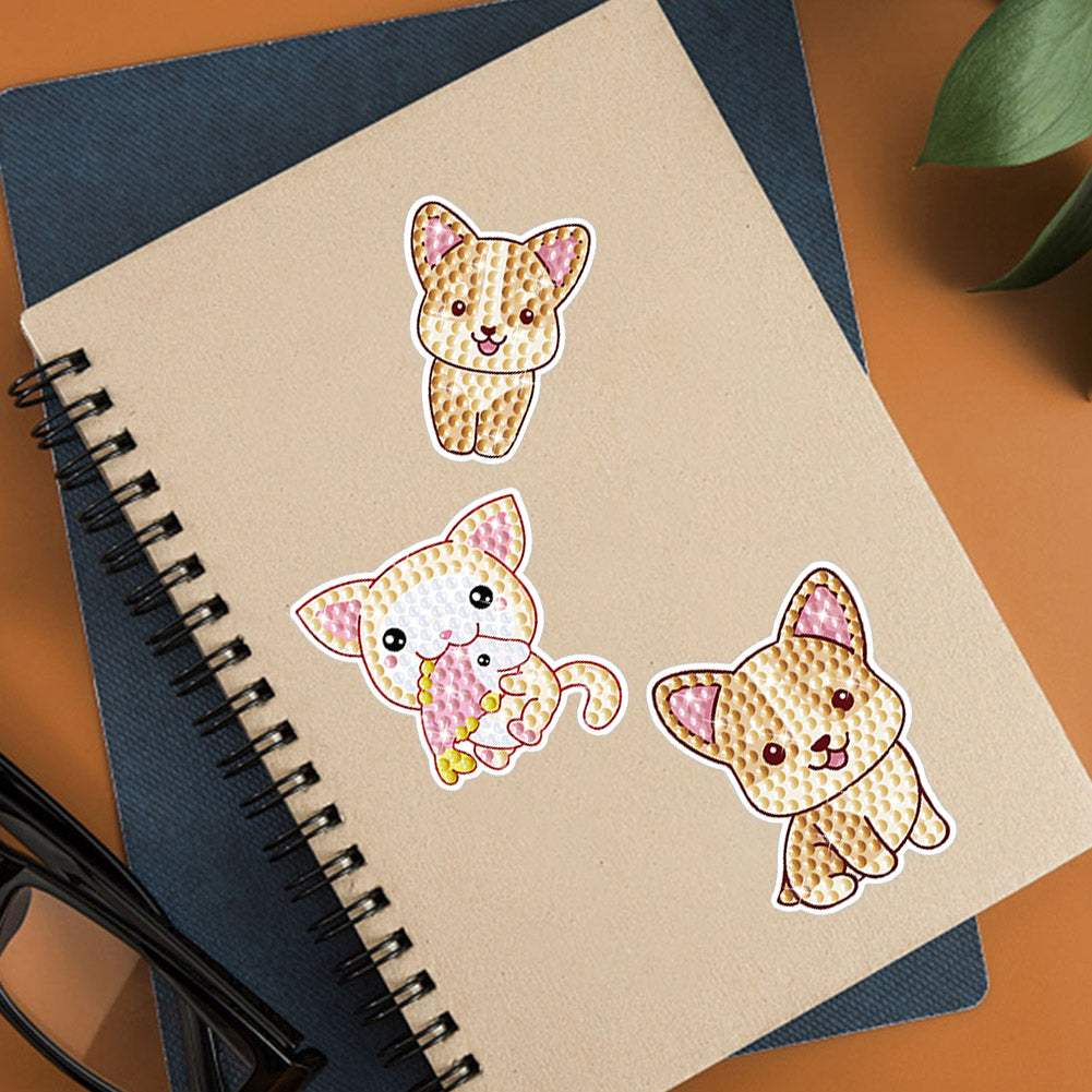 2pcs Gem Sticker Diamond Art 5D Paint by Numbers DIY for Kids Beginner Toys Kits