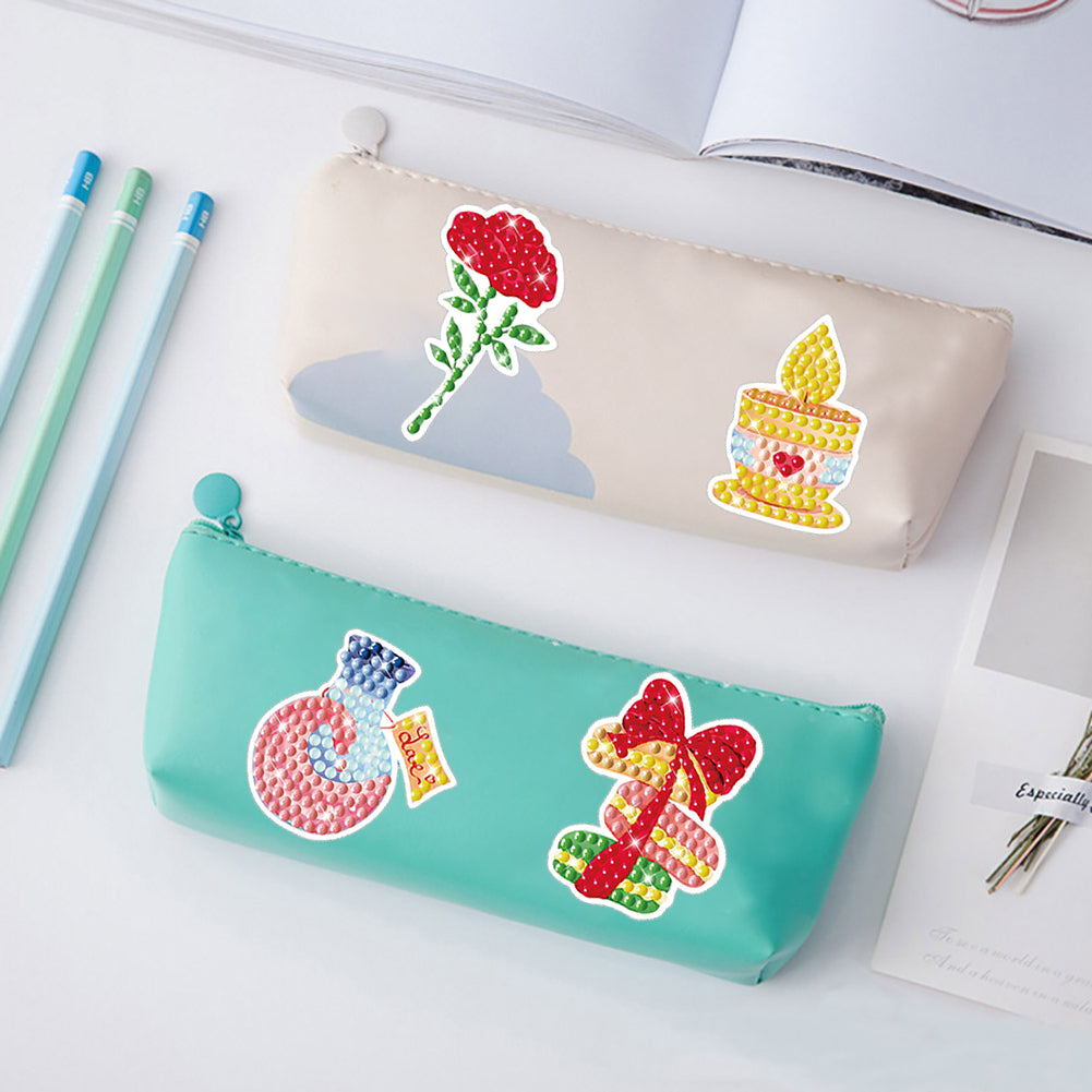 2pcs Gem Sticker Diamond Art 5D Paint by Numbers DIY for Kids Beginner Toys Kits