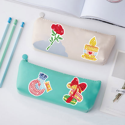 2pcs Gem Sticker Diamond Art 5D Paint by Numbers DIY for Kids Beginner Toys Kits