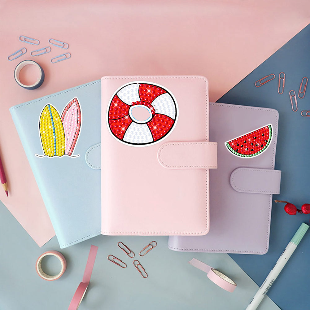 2pcs Gem Sticker Diamond Art 5D Paint by Numbers DIY for Kids Beginner Toys Kits