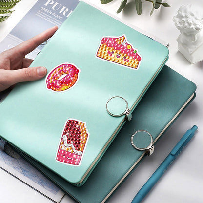 2pcs Gem Sticker Diamond Art 5D Paint by Numbers DIY for Kids Beginner Toys Kits