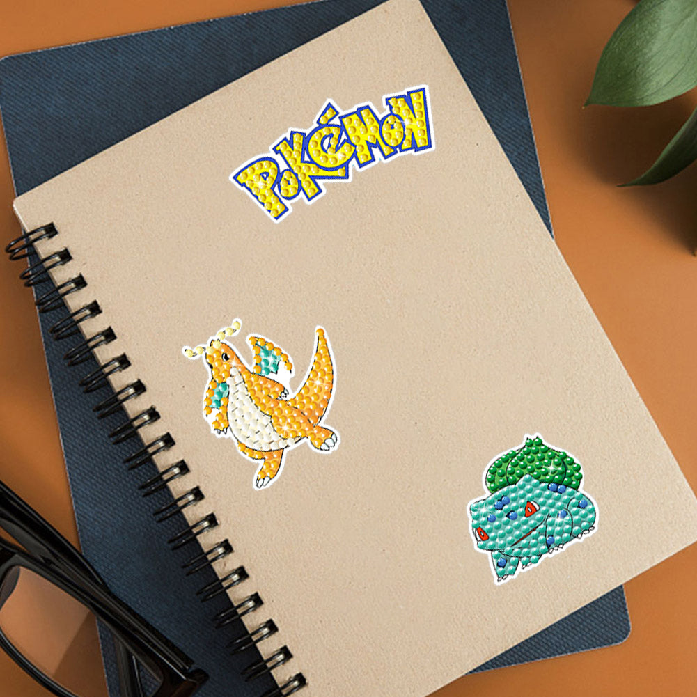 2pcs Gem Sticker Diamond Art 5D Paint by Numbers DIY for Kids Beginner Toys Kits