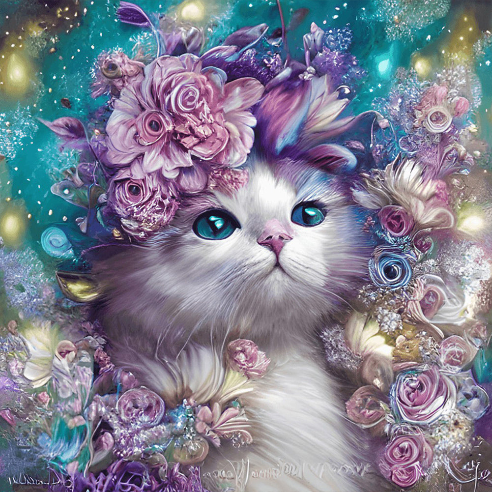 The Cat - Full Round Drill Diamond Painting 30*30CM