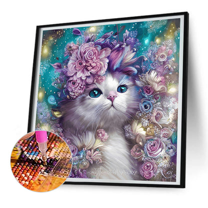 The Cat - Full Round Drill Diamond Painting 30*30CM