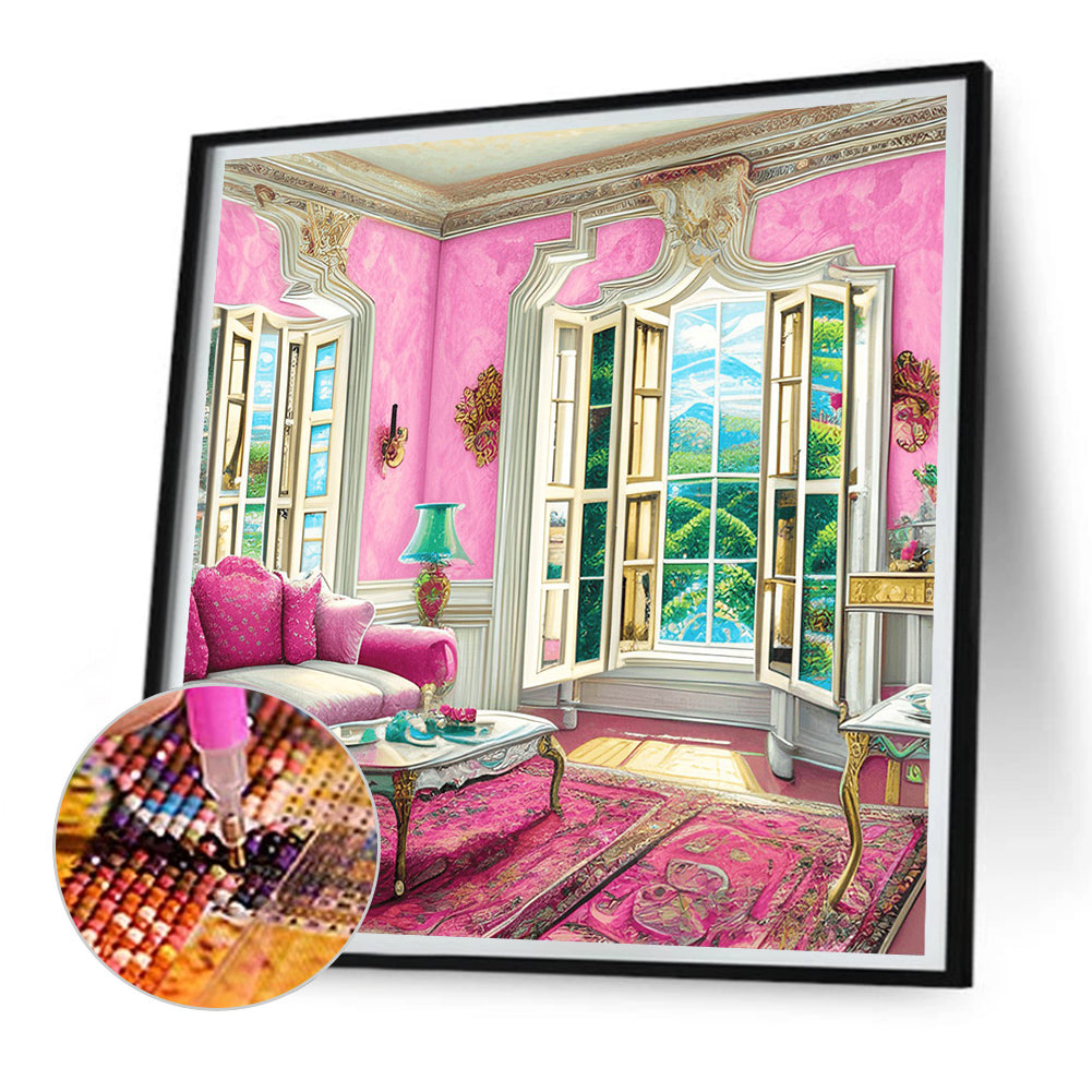 Gorgeous Plush Living Room - Full Round Drill Diamond Painting 30*30CM