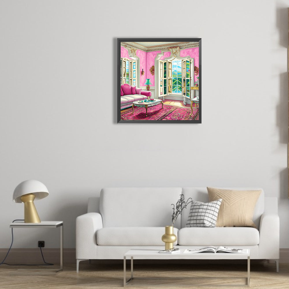 Gorgeous Plush Living Room - Full Round Drill Diamond Painting 30*30CM