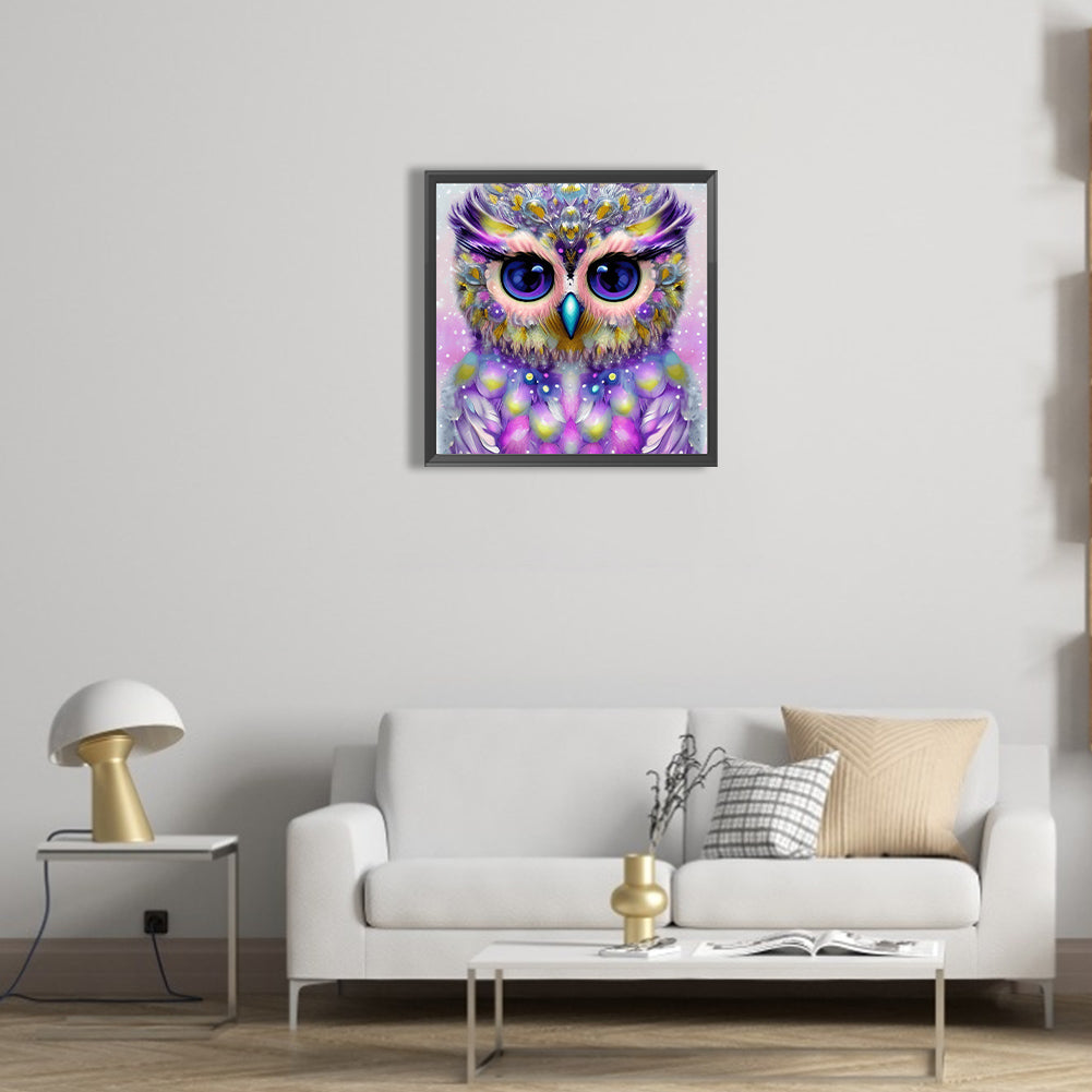 Owl - Full Round Drill Diamond Painting 40*40CM