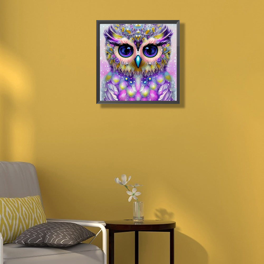 Owl - Full Round Drill Diamond Painting 40*40CM