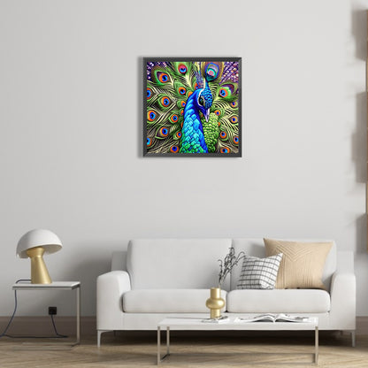 Peacock - Full Round Drill Diamond Painting 40*40CM
