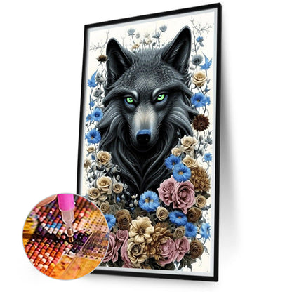 Tufted Wolf - Full Round Drill Diamond Painting 40*70CM