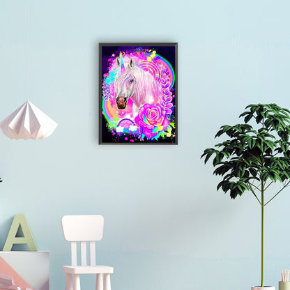 Colorful Unicorn - Full Round Drill Diamond Painting 30*40CM