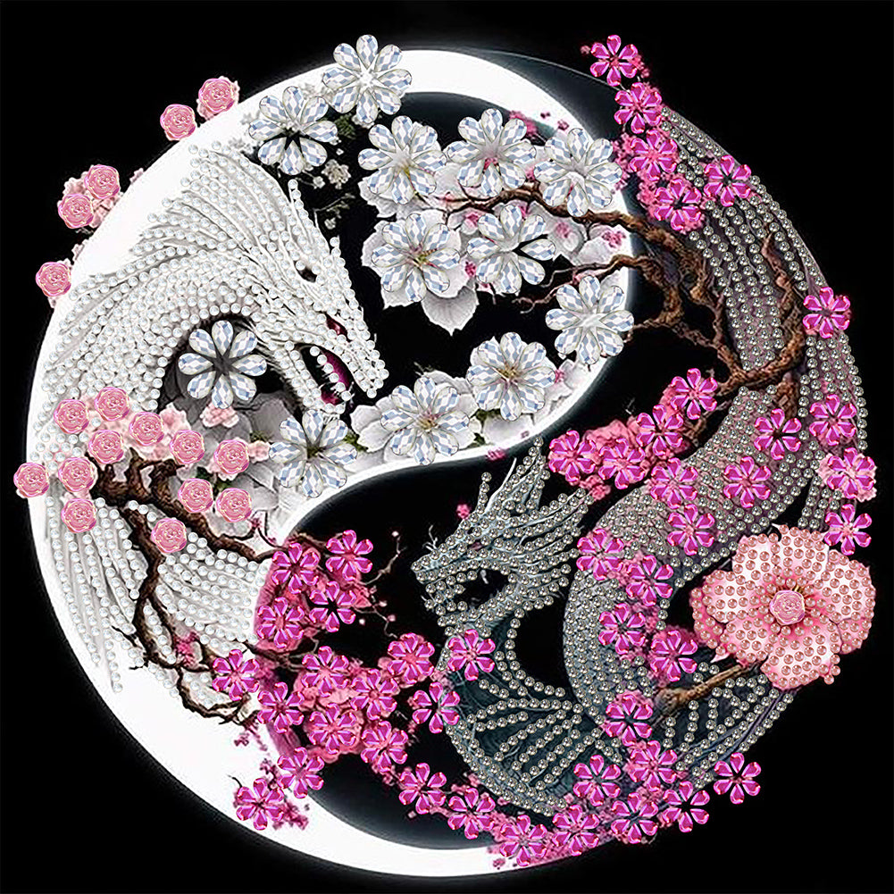 Tai Chi Yin Yang Dragon - Special Shaped Drill Diamond Painting 30*30CM