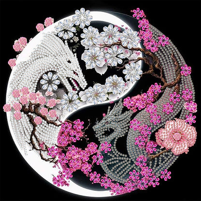 Tai Chi Yin Yang Dragon - Special Shaped Drill Diamond Painting 30*30CM